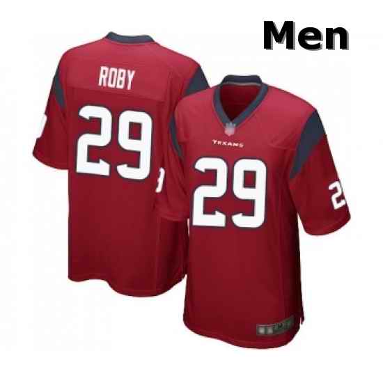 Men Houston Texans 29 Bradley Roby Game Red Alternate Football Jersey
